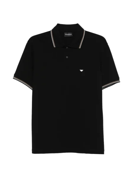 Polo Emporio Armani cu autograf negru