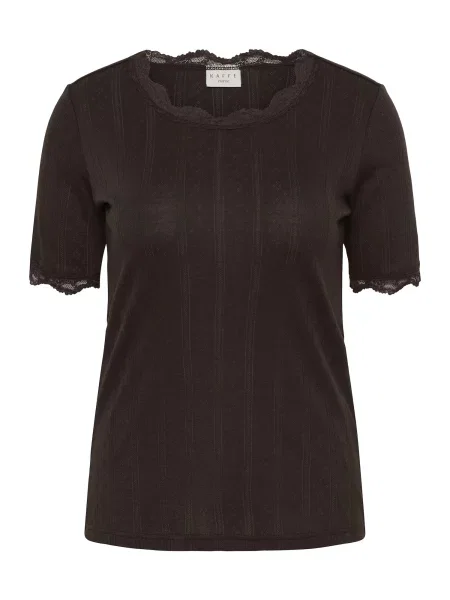 KAFFE CURVE Tricou Tina ciocolatiu