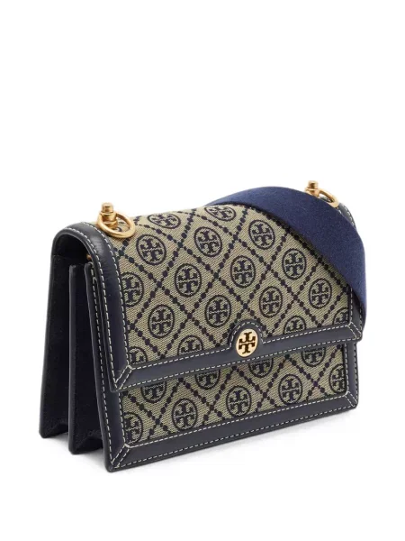 Geantă Tory Burch din canvas albastru