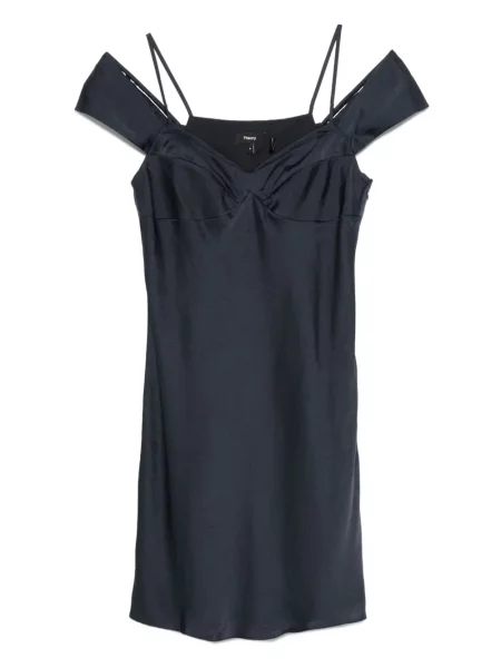 Rochie mini Theory drapată de costum albastru