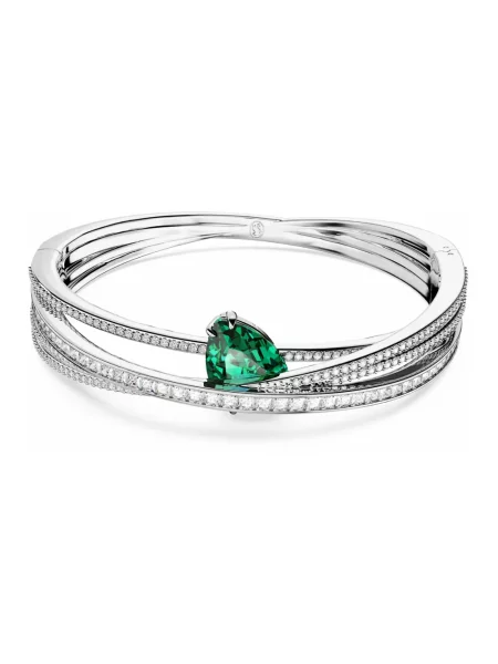 Lniana bransoletka Swarovski szara