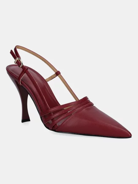 Pantofi cu toc Michael Michael Kors din piele bordo