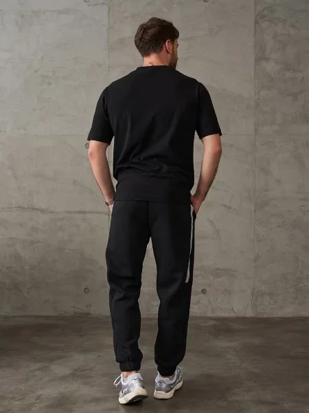 Штани спортивні ISSA Plus комбінований верх чорний