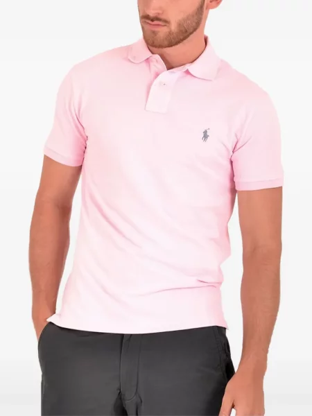 Lanena polo majica Polo Ralph Lauren karirana zelena