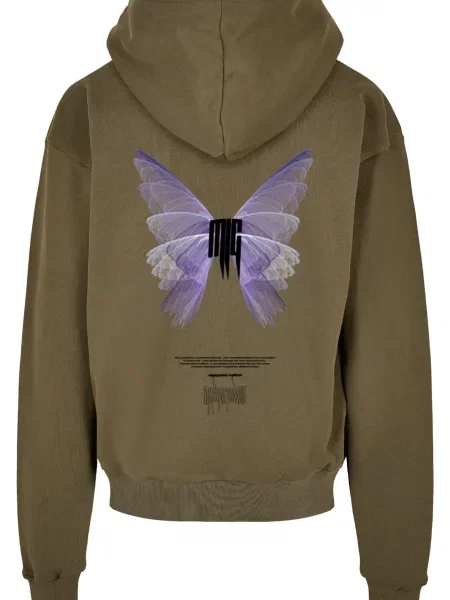 MJ Gonzales Mikina METAMORPHOSE olivová / fialová / čierna biela