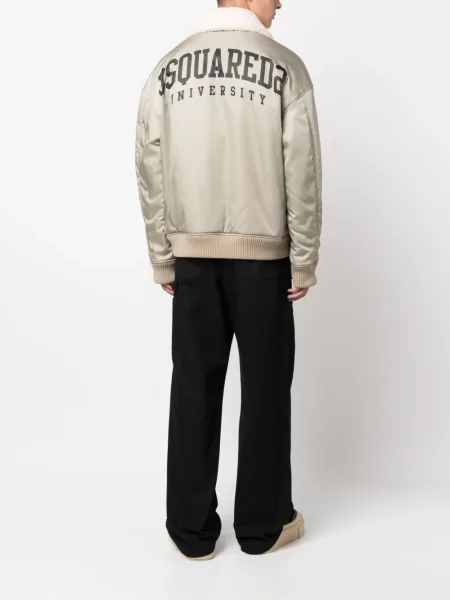 Raštuota bomber striukė Dsquared2 žalia