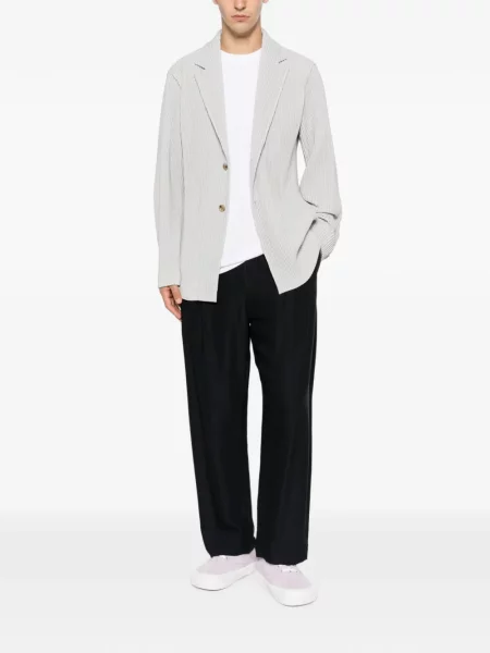 Μακρύς μπουφάν Homme Plissé Issey Miyake γκρι