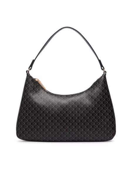 Calvin Klein Torebka Emblem Aop Small Shoulder Bag czarny
