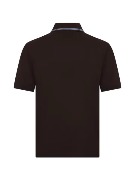 Gulerat tricou polo Herno maro