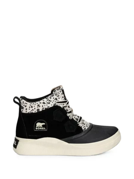 Cizme scurte Sorel cu imagine cu model leopard negru