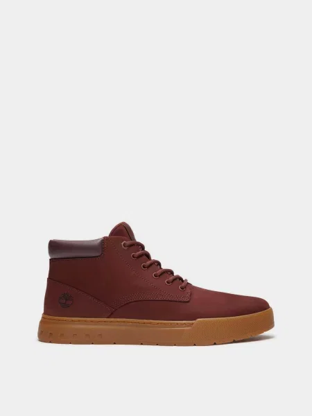 Ботинки Timberland из нубука бордовые