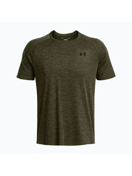 Tricou de antrenament bărbați Under Armour Tech Textured marine od green/black negru