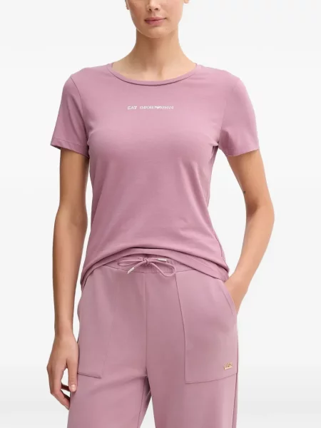 Tricou Ea7 Emporio Armani cu autograf violet