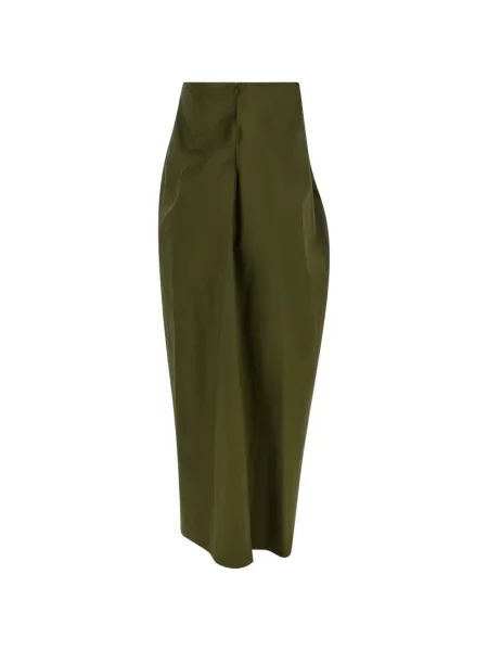 Rochie maxi Armarium asimetrică drapată verde