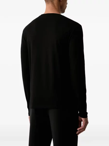 Дълго тениска Trussardi с кръгло деколте черно