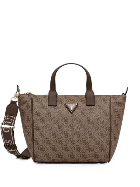 Geantă shopper Guess cu imagine maro