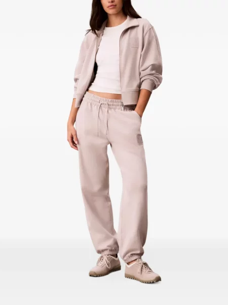 Τρέξιμο παντελόνι Calvin Klein με κέντημα με κορδόνι ροζ