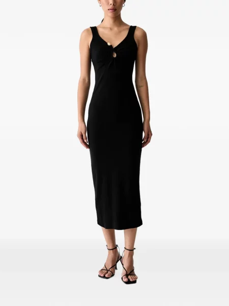 Rochie midi Bardot negru