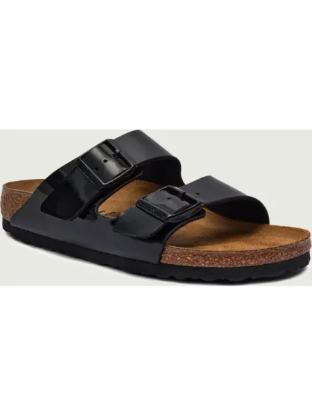 Birkenstock Papucs Arizona bőr hozzáadásával | narrow fit fekete