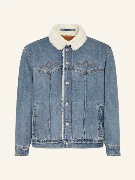 Levi's® Džínová Bunda tmavě modrá bílá