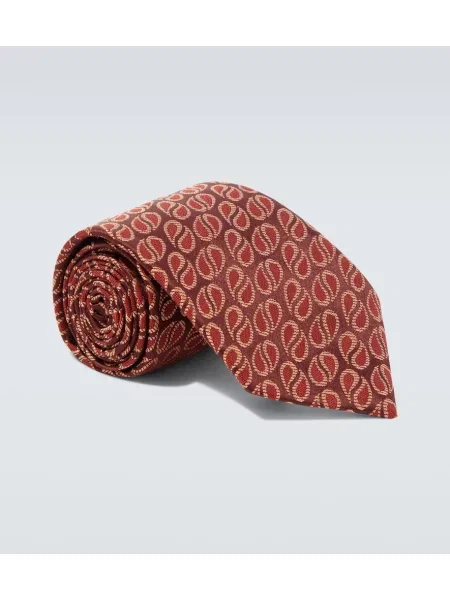 Hedvábná kravata Charvet vínová