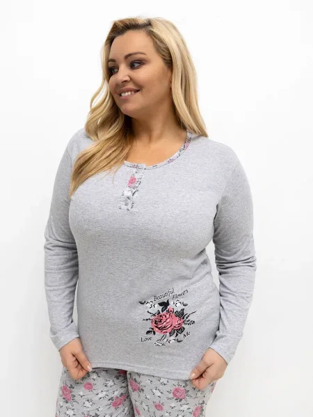 Pižama Forever Pink siva