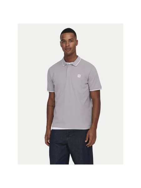 Polo majica Only & Sons vijolična