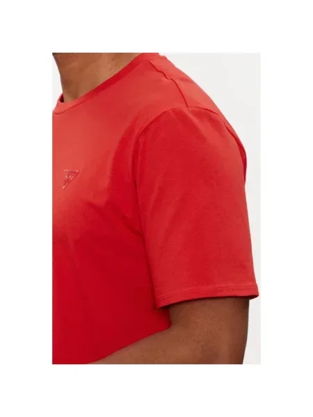 Guess Koszulki Mężczyzna L T-shirt z bawełny czerwony