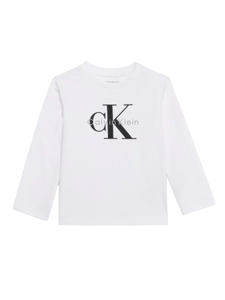 Calvin Klein Jeans Tricou gri / negru alb