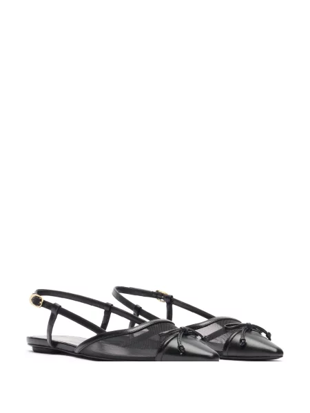 Balerinki Stuart Weitzman z otwartą piętą czarne