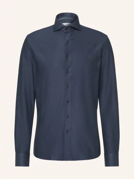 Profuomo Jerseyová Košile Slim Fit tmavě modrá