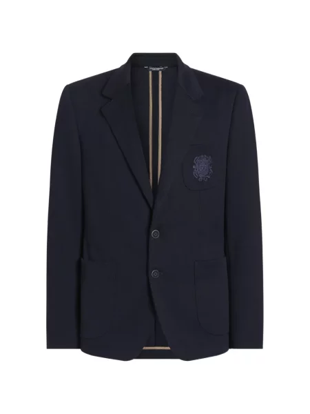 Geacă Dolce & Gabbana din jerseu albastru