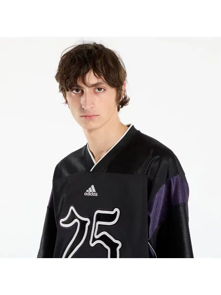 Тениска Adidas Originals от джърси с принт черно