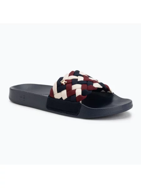 Pantofle Tommy Hilfiger Braided Pool rwb