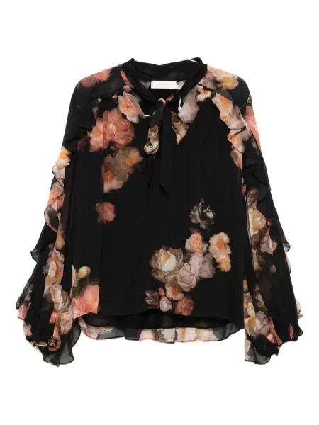 Bluză Zimmermann cu model floral cu imagine negru