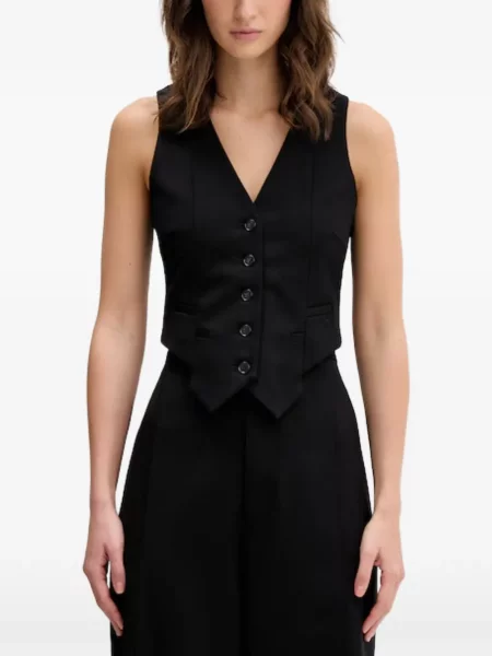 Kamizelka Vetements z dekoltem w serek czarna