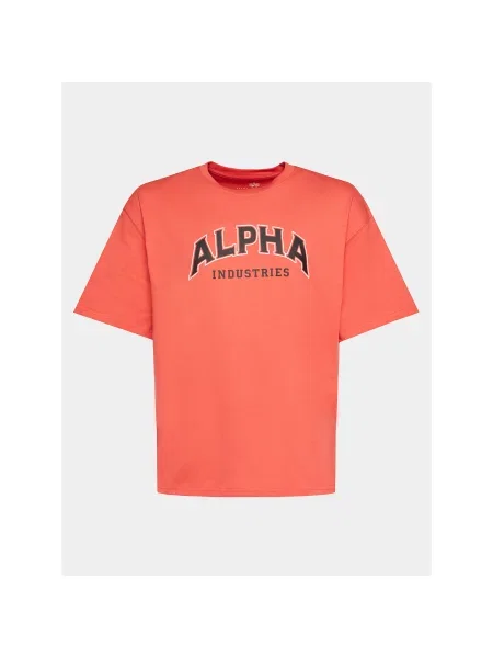 Alpha Industries Футболка College Relaxed Fit червоний