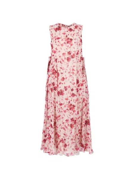 Rochie florală 's Max Mara cu model floral cu legături roz