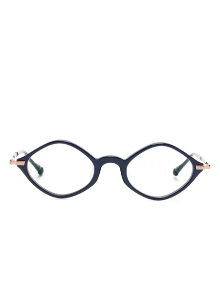 Ochelari de soare Matsuda cu imprimeu geometric albastru