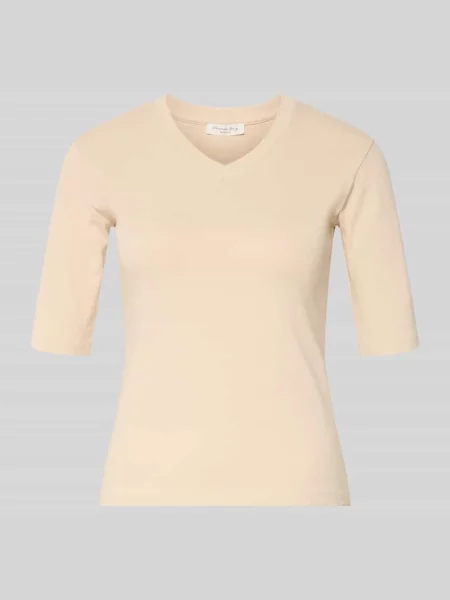 T-shirt z okrągłym dekoltem Christian Berg Woman brązowa