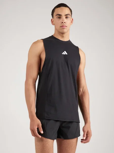 ADIDAS PERFORMANCE Tricou funcțional Workout / alb negru
