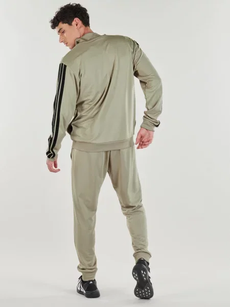 Trening Adidas cu dungi alergare din material terry maro