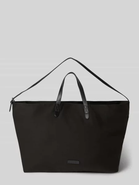 Torba shopper z naszywką z logo model ‘Finn’ Bugatti czarna