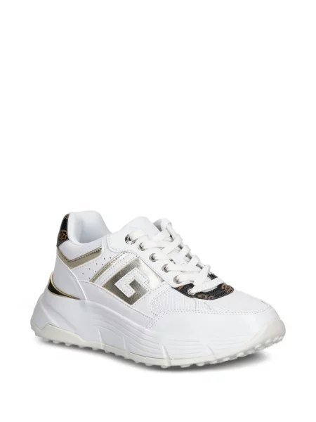 Sneakerși Guess cu platformă alb
