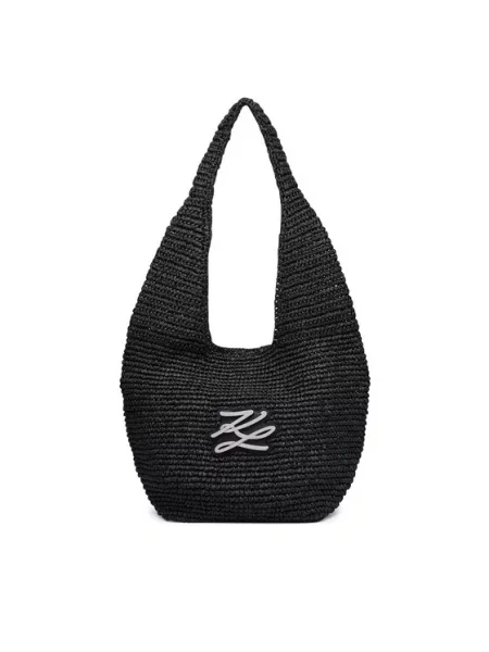 Karl Lagerfeld geantă hobo pentru femei K/AUTOGRAPH negru