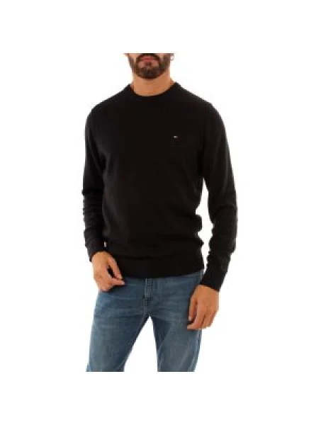 Kašmírový sveter Tommy Hilfiger lopatkový krk čierna