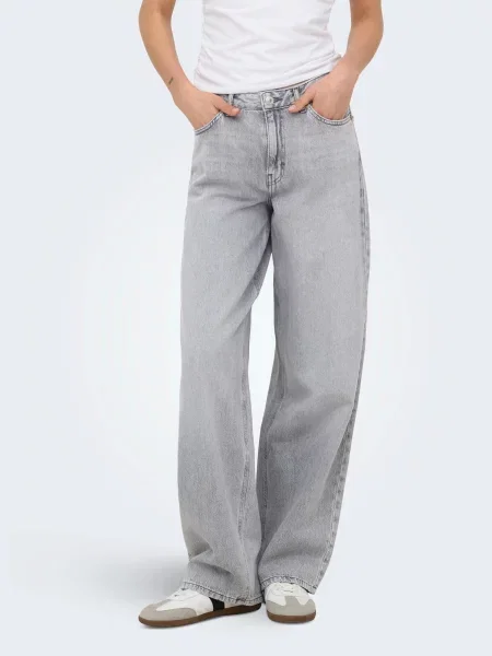 ONLY Džínsy ONLTOLEDO denim sivý