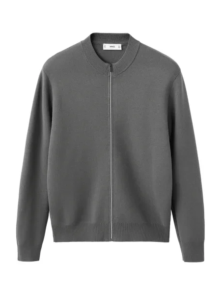 MANGO MAN Geacă tricotată LUXUSC închis gri