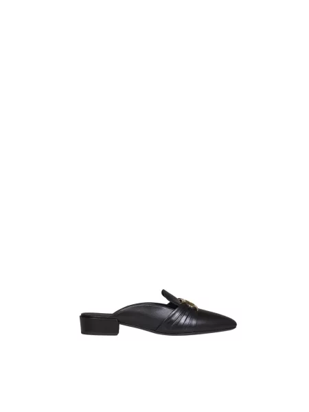 Klapki mules Ferragamo czarne