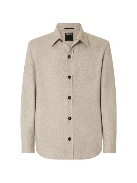 Cămașă Zegna de mătase bej